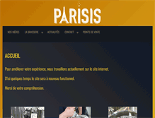 Tablet Screenshot of brasserie-parisis.com